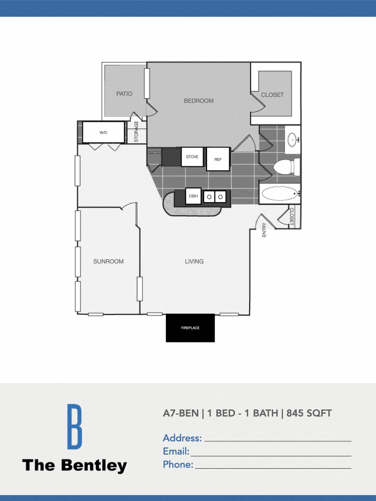The Bentley A7 Floor Plan